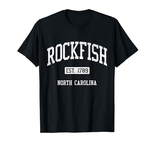Rockfish North Carolina NC JS04 Vintage Athletic Sports T-Shirt