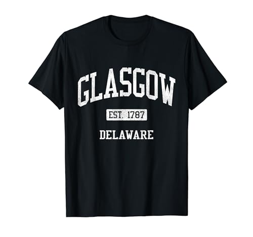 Glasgow Delaware DE JS04 Vintage Athletic Sports T-Shirt