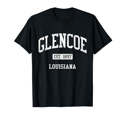Glencoe Louisiana LA JS04 Vintage Athletic Sports T-Shirt
