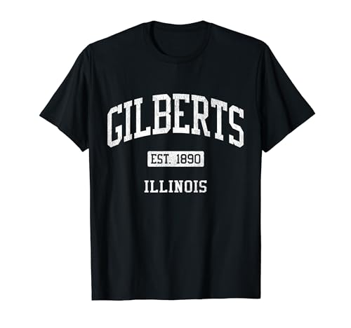 Gilberts Illinois IL JS04 Vintage Athletic Sports T-Shirt
