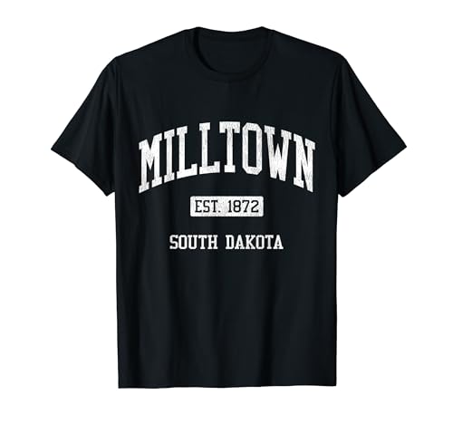 Milltown South Dakota SD JS04 Vintage Athletic Sports T-Shirt