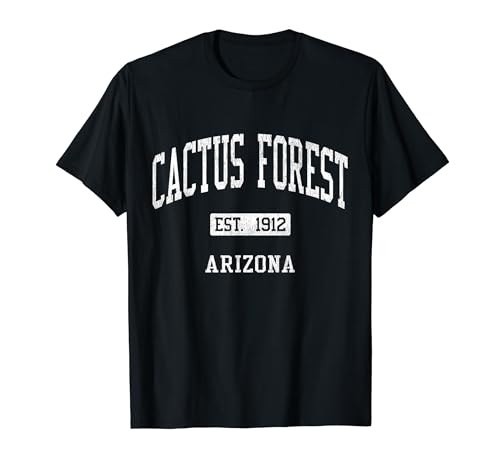 Cactus Forest Arizona AZ JS04 Vintage Athletic Sports T-Shirt