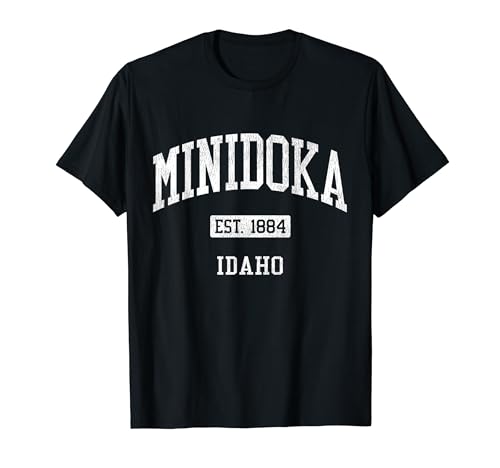 Minidoka Idaho ID JS04 Vintage Athletic Sports T-Shirt