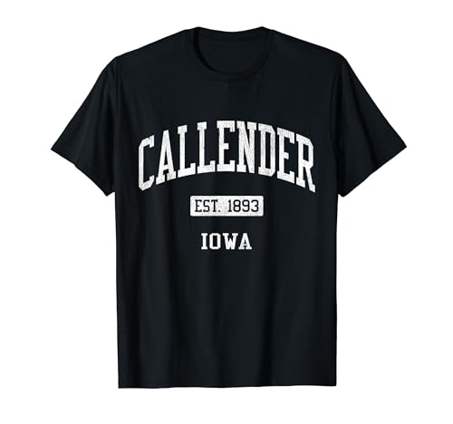 Callender Iowa IA JS04 Vintage Athletic Sports T-Shirt