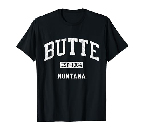 Butte Montana MT JS04 Vintage Athletic Sports T-Shirt