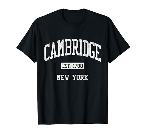 Cambridge New York NY JS04 Vintage Athletic Sports T-Shirt