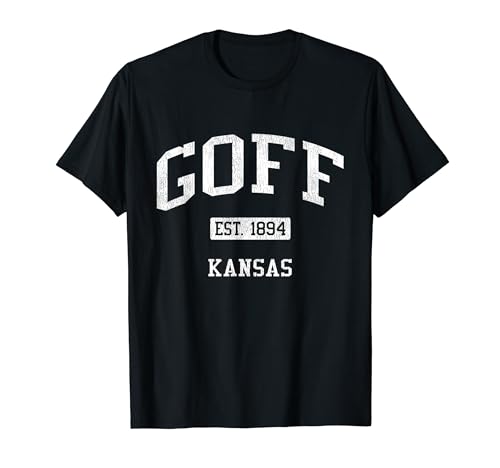 Goff Kansas KS JS04 Vintage Athletic Sports T-Shirt