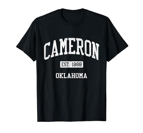 Cameron Oklahoma OK JS04 Vintage Athletic Sports T-Shirt