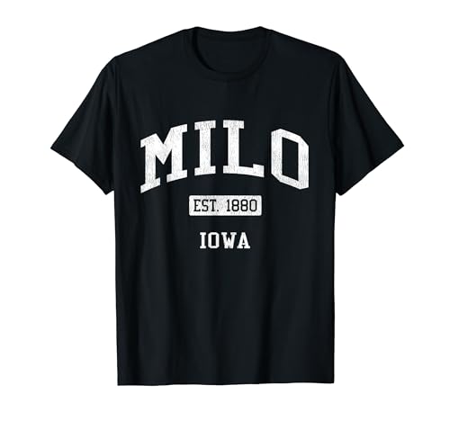 Milo Iowa IA JS04 Vintage Athletic Sports T-Shirt