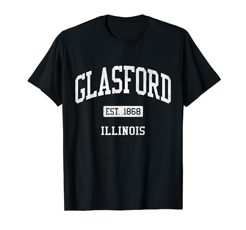 Glasford Illinois IL JS04 Vintage Athletic Sports T-Shirt