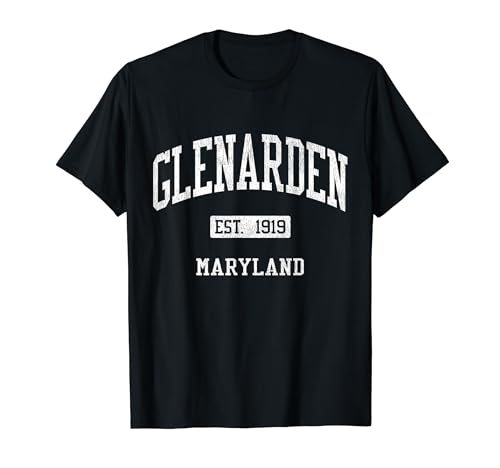 Glenarden Maryland MD JS04 Vintage Athletic Sports T-Shirt