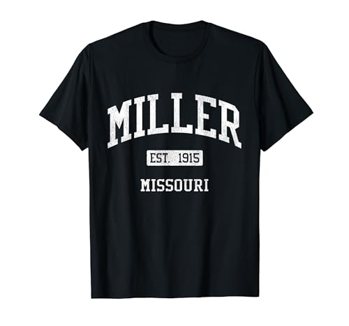 Miller Missouri MO JS04 Vintage Athletic Sports T-Shirt