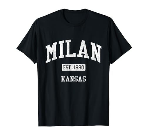 Milan Kansas KS JS04 Vintage Athletic Sports T-Shirt