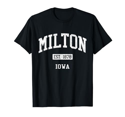 Milton Iowa IA JS04 Vintage Athletic Sports T-Shirt