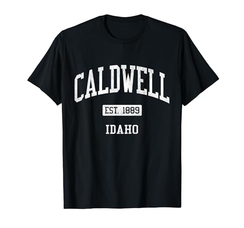 Caldwell Idaho ID JS04 Vintage Athletic Sports T-Shirt