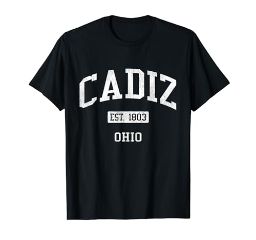 Cadiz Ohio OH JS04 Vintage Athletic Sports T-Shirt