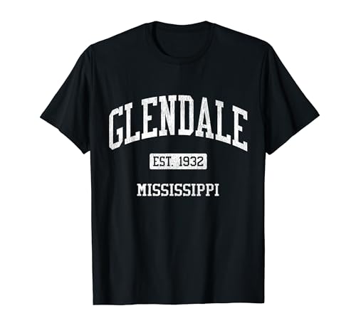 Glendale Mississippi MS JS04 Vintage Athletic Sports T-Shirt