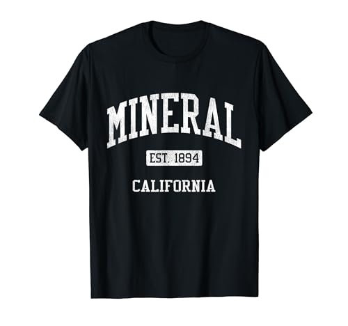 Mineral California CA JS04 Vintage Athletic Sports T-Shirt