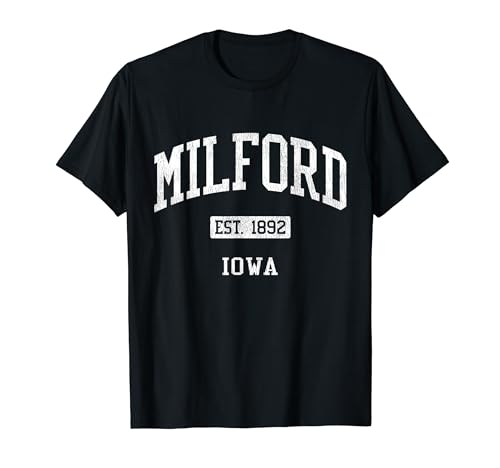 Milford Iowa IA JS04 Vintage Athletic Sports T-Shirt