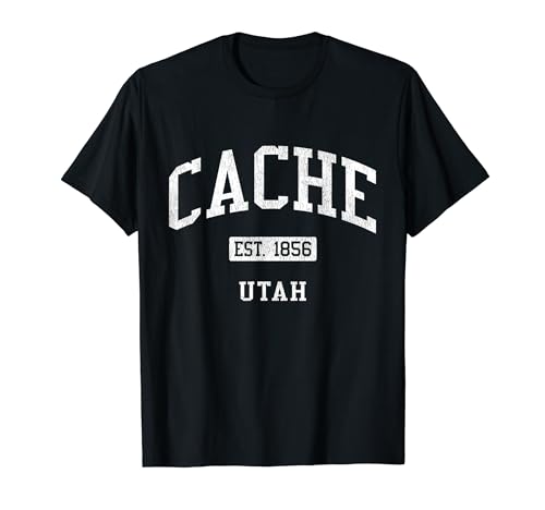 Cache Utah UT JS04 Vintage Athletic Sports T-Shirt