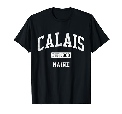 Calais Maine ME JS04 Vintage Athletic Sports T-Shirt