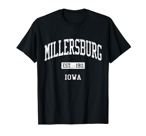 Millersburg Iowa IA JS04 Vintage Athletic Sports T-Shirt