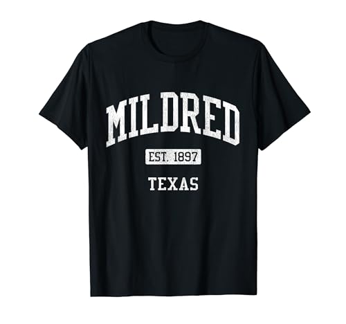 Mildred Texas TX JS04 Vintage Athletic Sports T-Shirt