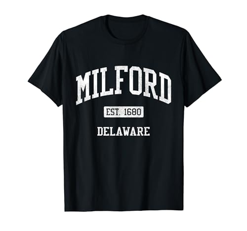 Milford Delaware DE JS04 Vintage Athletic Sports T-Shirt