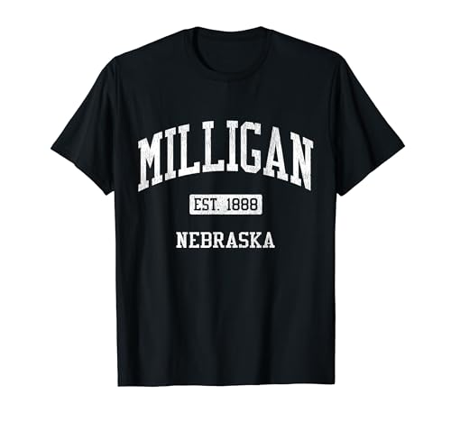 Milligan Nebraska NE JS04 Vintage Athletic Sports T-Shirt