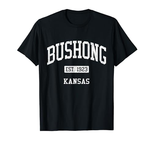 Bushong Kansas KS JS04 Vintage Athletic Sports T-Shirt