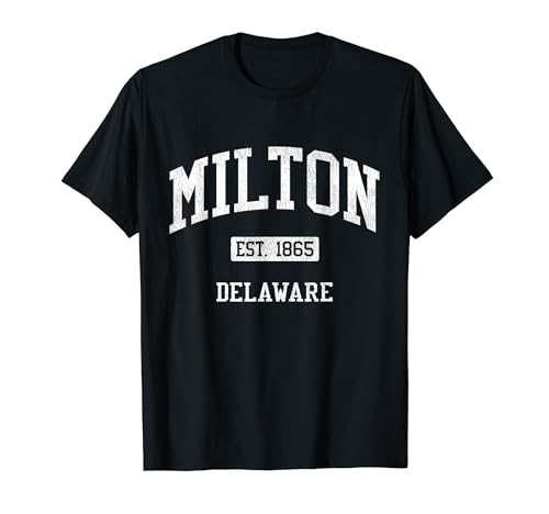 Milton Delaware DE JS04 Vintage Athletic Sports T-Shirt