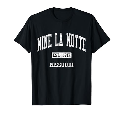 Mine La Motte Missouri MO JS04 Vintage Athletic Sports T-Shirt