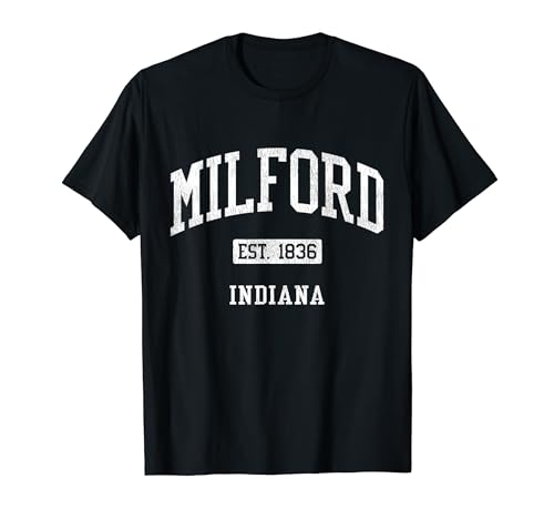 Milford Indiana IN JS04 Vintage Athletic Sports T-Shirt