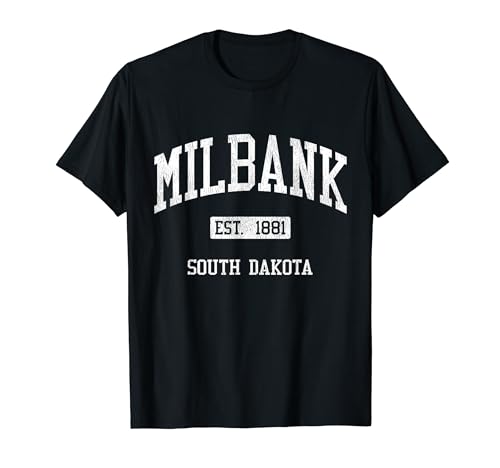 Milbank South Dakota SD JS04 Vintage Athletic Sports T-Shirt