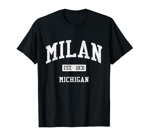 Milan Michigan MI JS04 Vintage Athletic Sports T-Shirt