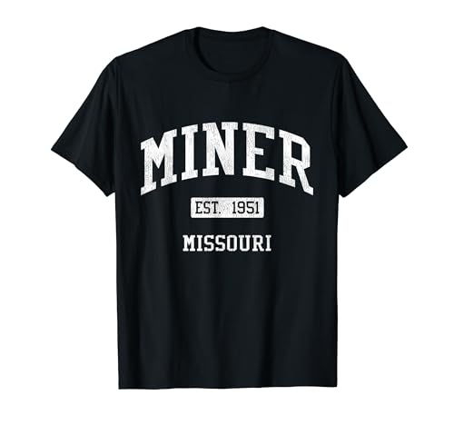 Miner Missouri MO JS04 Vintage Athletic Sports T-Shirt