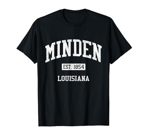 Minden Louisiana LA JS04 Vintage Athletic Sports T-Shirt