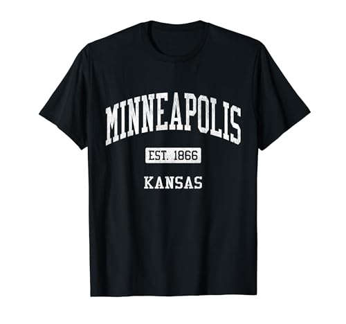 Minneapolis Kansas KS JS04 Vintage Athletic Sports T-Shirt