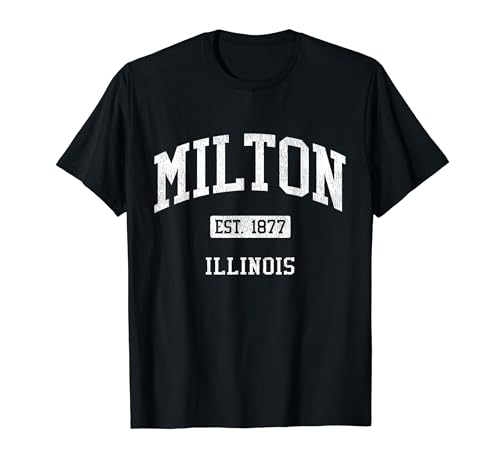 Milton Illinois IL JS04 Vintage Athletic Sports T-Shirt