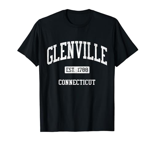 Glenville Connecticut CT JS04 Vintage Athletic Sports T-Shirt