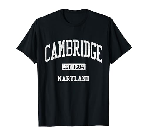 Cambridge Maryland MD JS04 Vintage Athletic Sports T-Shirt