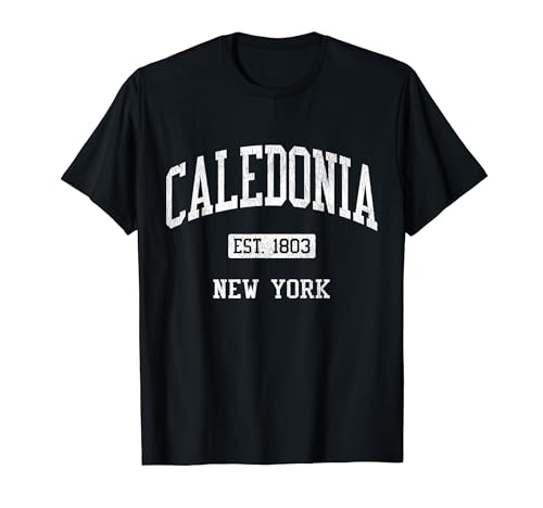 Caledonia New York NY JS04 Vintage Athletic Sports T-Shirt