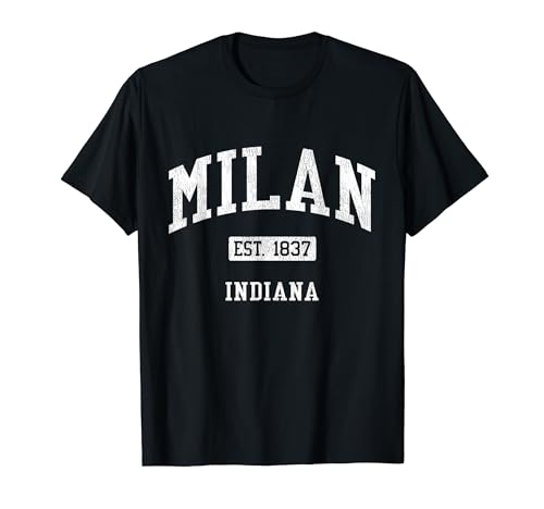 Milan Indiana IN JS04 Vintage Athletic Sports T-Shirt