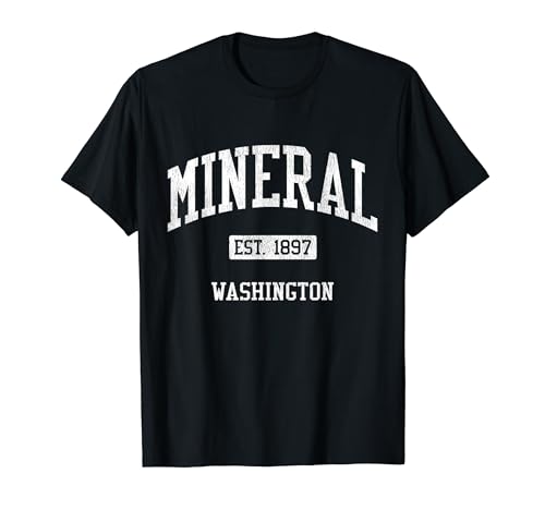 Mineral Washington WA JS04 Vintage Athletic Sports T-Shirt