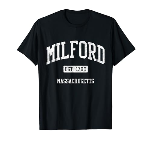 Milford Massachusetts MA JS04 Vintage Athletic Sports T-Shirt