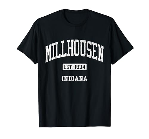 Millhousen Indiana IN JS04 Vintage Athletic Sports T-Shirt