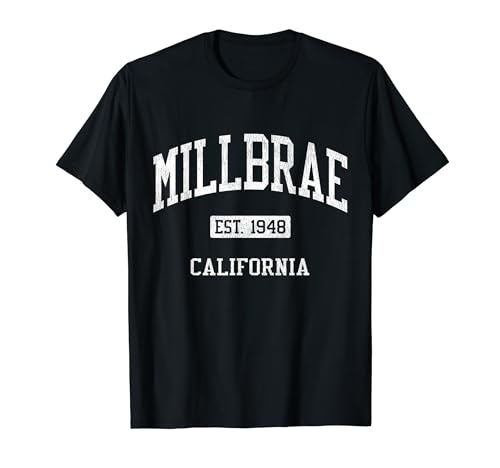 Millbrae California CA JS04 Vintage Athletic Sports T-Shirt