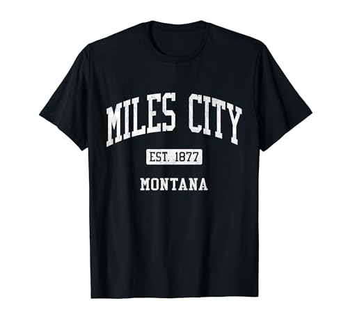 Miles City Montana MT JS04 Vintage Athletic Sports T-Shirt