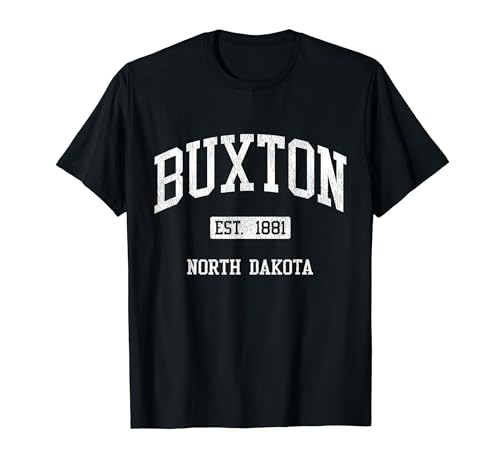 Buxton North Dakota ND JS04 Vintage Athletic Sports T-Shirt