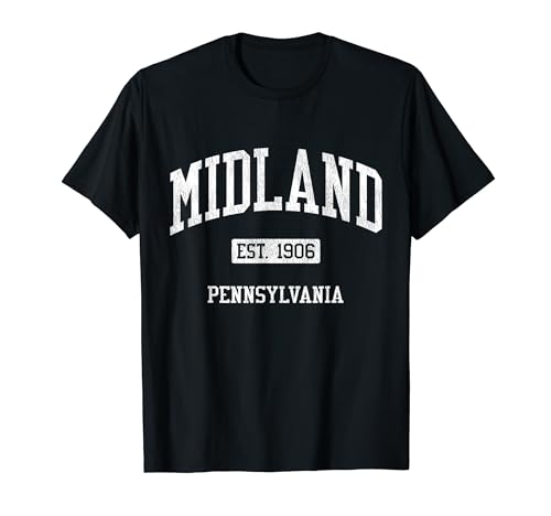 Midland Pennsylvania PA JS04 Vintage Athletic Sports T-Shirt